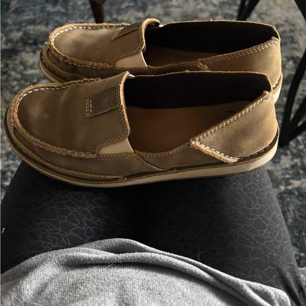 Ariat Brown Leather Slip-On Loafers